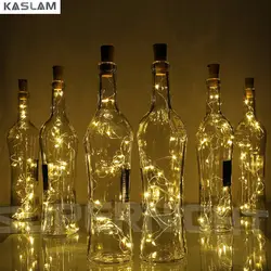 Новый 20 светодиодный Медный провод свет шнура с пробкой бутылка для Стекло Крафтовая бутылка Фея Валентина лампа для декорации на свадьбу