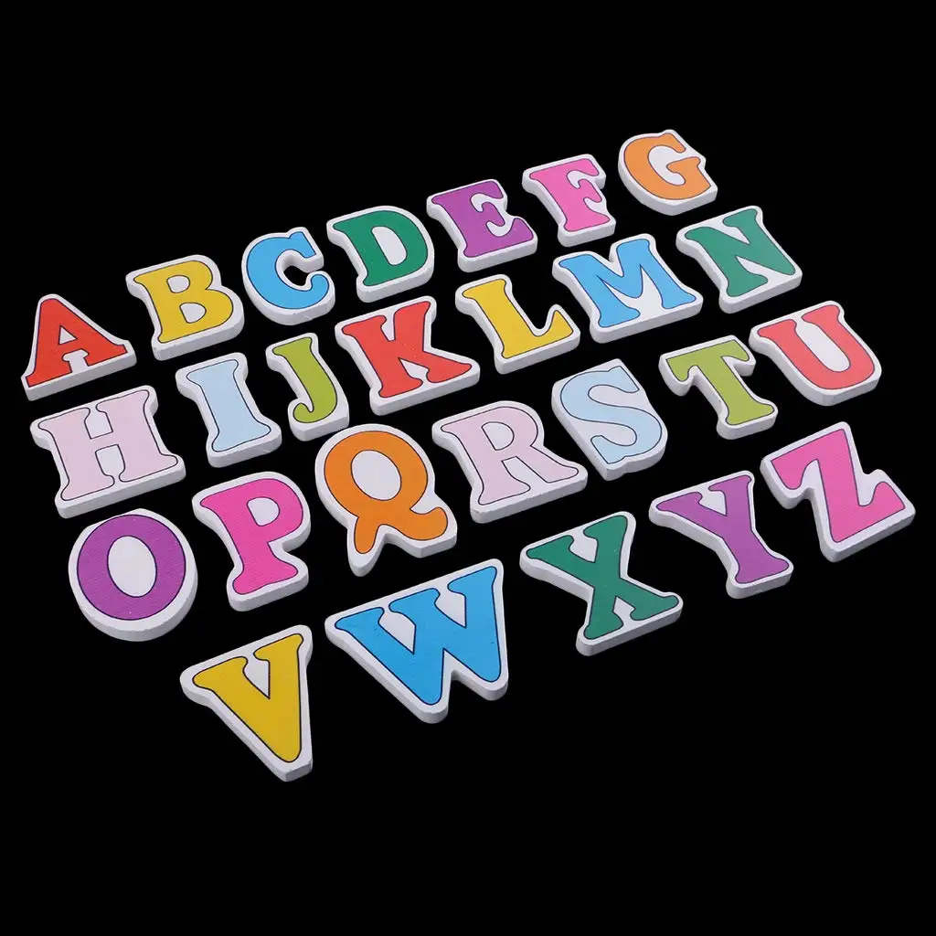 26 шт деревянные буквы алфавита A-Z Плитки панель из кубиков ремесел Цвет Форма для раннего развития игрушки подарок для Для детей
