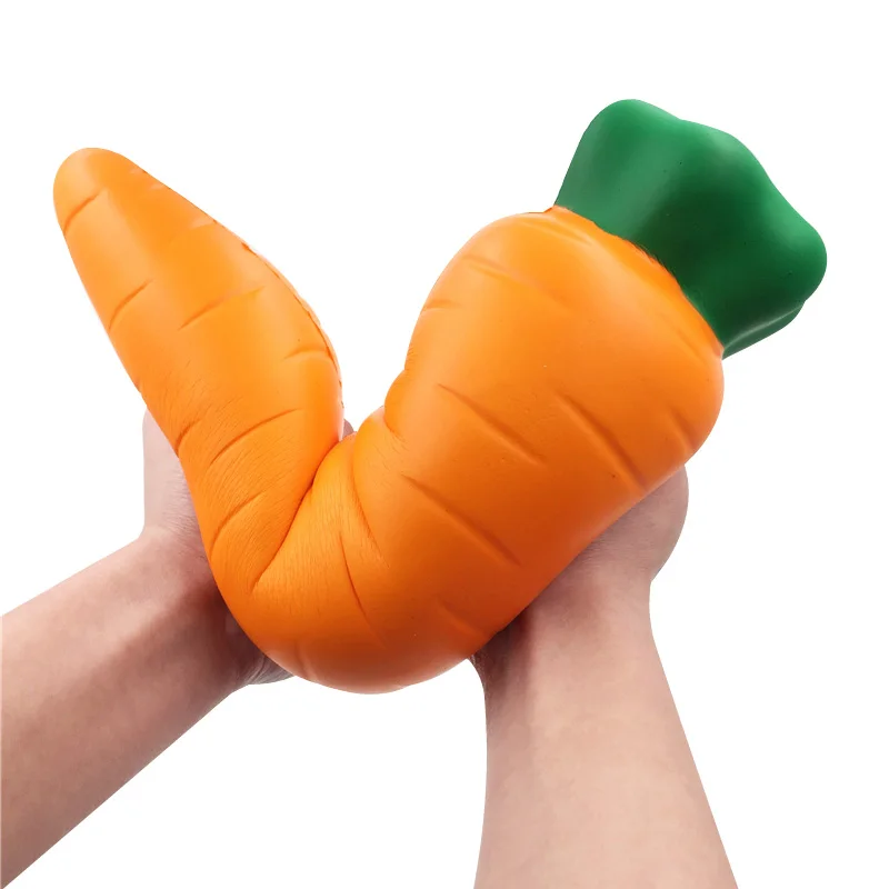 33 см гигантский Kawaii морковь мягкими jumbo постепенно возвращающий форму антистресс украсить торт Squishies еда Squeeze Коллекция игрушечных фигурок