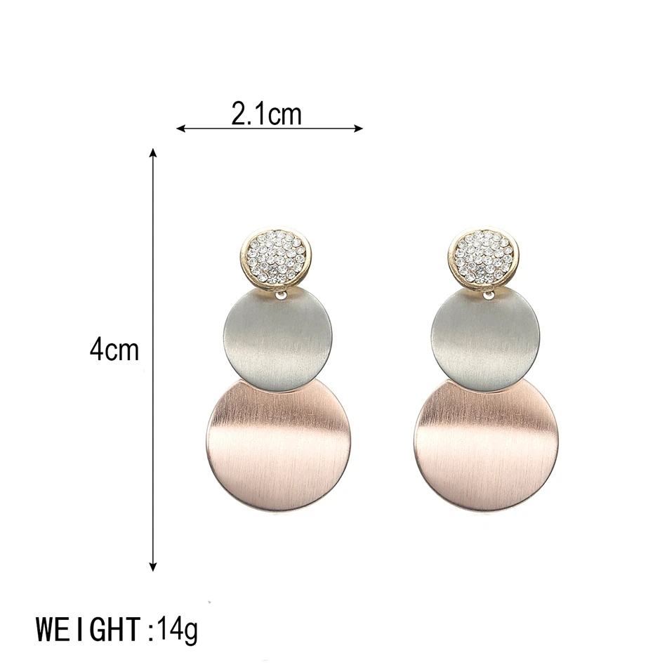 Match-Right Trendy Earrings for Women Geometric/Long/Big/Korean/Gold/Silver/Round/Drop Earrings Fashion Jewelry female yjz8150