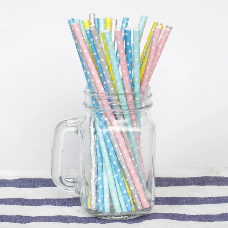 Polka Dot Paper Straw