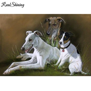 

5d diy Diamond Painting Whippet dog full square Diamond Embroidery Cross Stitch,handmade Mosaic,art and Crafts, FS3104