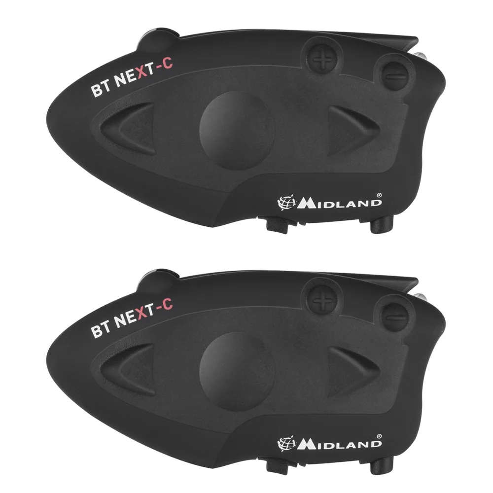 

2 pcs MIDLAND BT NEXT Motorcycle Bluetooth Intercom Waterproof 1600m Moto Helmet Headset FM Motorbike Interphone Up to 6 Riders