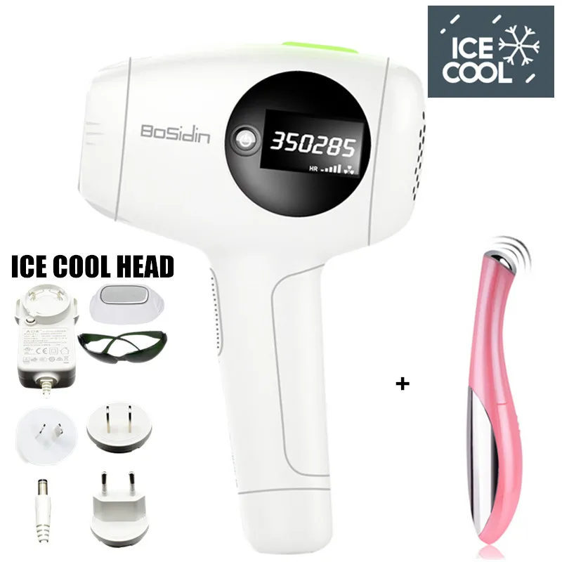 

Bosidin Depilador a Laser 2in1 Laser Epilator IPL Permanent Laser Hair Removal With painless Icecool head with Gift