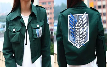 

Attack On Titan short Jacket Shingeki No Kyojin Scouting Legion Cosplay Costume Halloween Coat