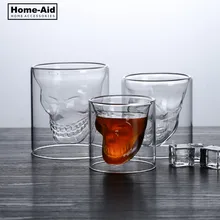 Хэллоуин Череп двойной прозрачный стеклянный пивной Кубок для домашнего бара пивной воды и вечерние отель свадебные стекло es подарок посуда для напитков