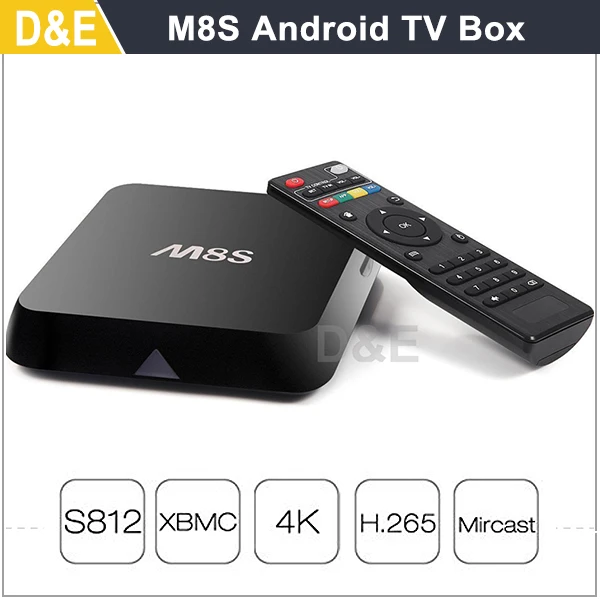 Бесплатная доставка оригинальный M8S Android Smart TV Box Amlogic S812 4 К 2 г/8 г XBMC Dual Band Wi Fi 4.4 media