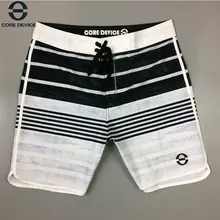 Новинка, Летние удобные мужские пляжные шорты в полоску из эластичной ткани, мужские пляжные шорты-бермуды