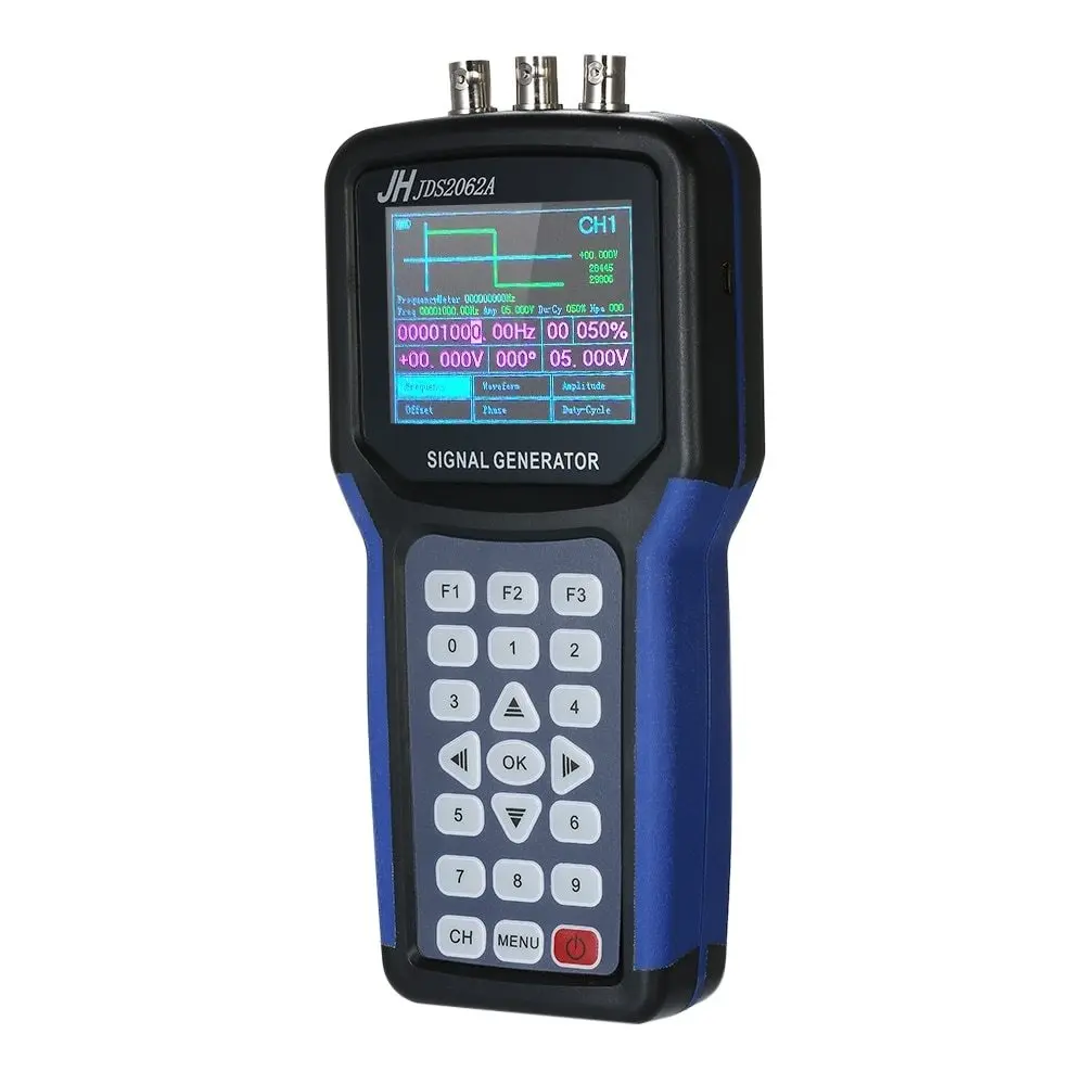 

LCD Display Handheld 2 Channel Digital Signal Generator Portable Frequency Function Meter Generator 30MHz Output 2CH 3.2" TFT