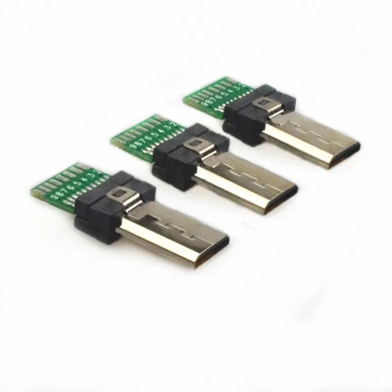 10 حزمة البسيطة USB موصل USB الذكور لسوني كاميرا البيانات 15 دبوس USB 15Pin موصل لوحة الدوائر المطبوعة شقة المصغّر USB محول القابس MP3 المقبس