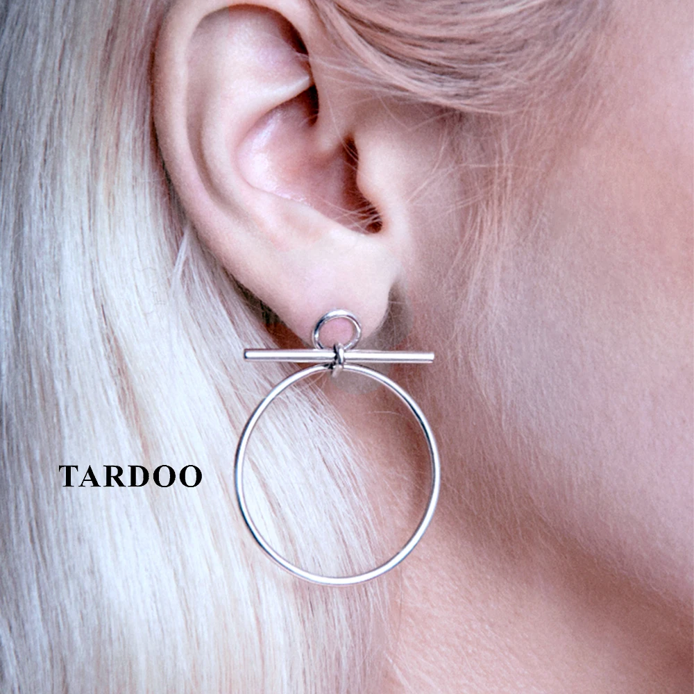 Tardoo Genuine 925 Sterling Silver Drop Earrings for Women Big Round Design Trendy&Simple Style Costume Jewelry Earrings цена Tardoo Genuine 925 Sterling Silver Drop Earrings for Women Big Round Design Trendy&Simple Style Costume Jewelry Earrings цены онлайн