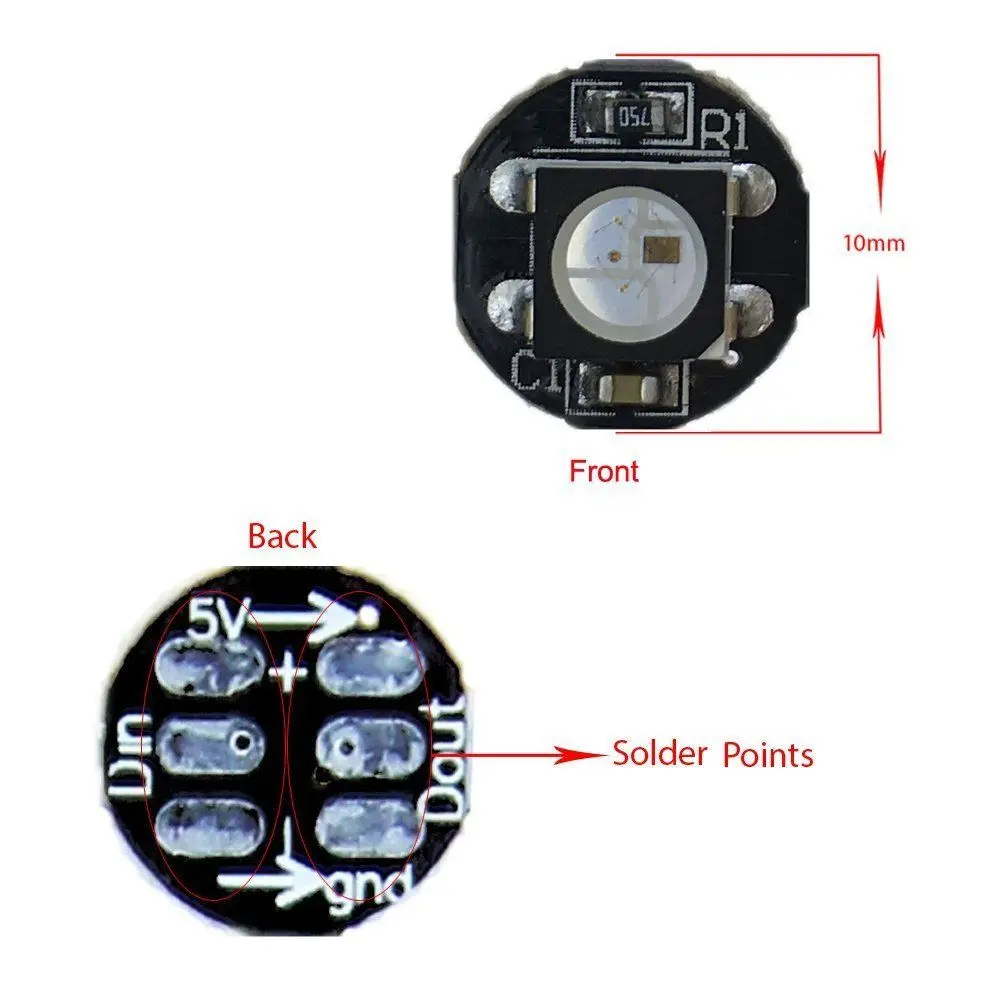 Светодиодный чип 4-контактный WS2812B WS2812 SK6812 IC светодиодный(chips On Board) Радиатор печатной платы 5V 5050 SMD RGB WS2811 IC RGB Встраиваемая лампа диод 100 шт