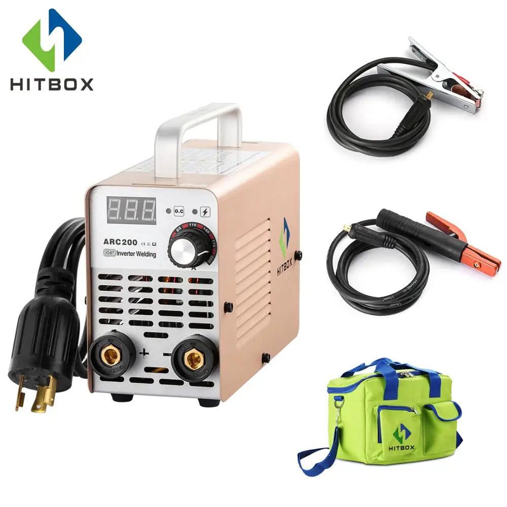 

HITBOX IGBT Arc Welding Machine MMA Welder Mini Arc200 With Standard Accessories And a Portable Handbag