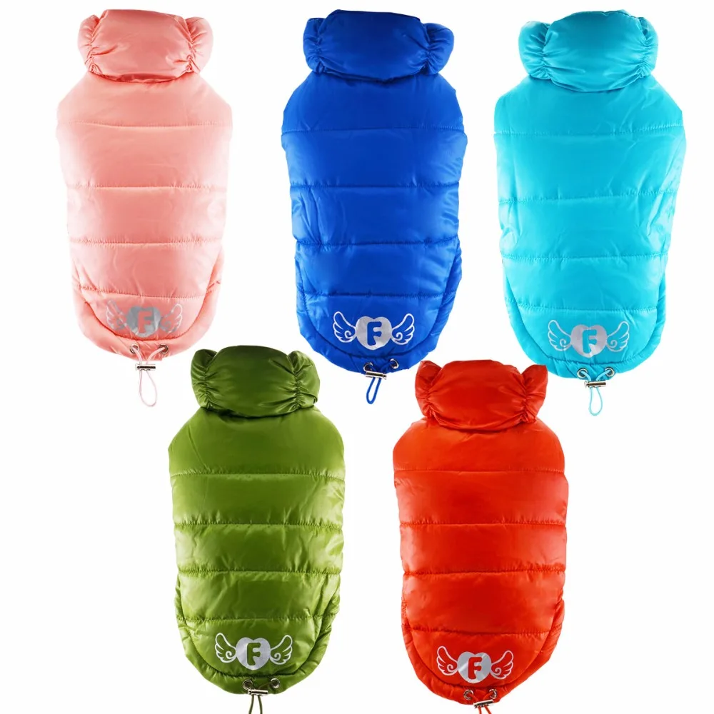 

Clearance Waterproof Winter Dog Coat Soft Sleeveless Pet Jacket 5 Color Clothing for Small Pet Turtle Neck XS S M L XL