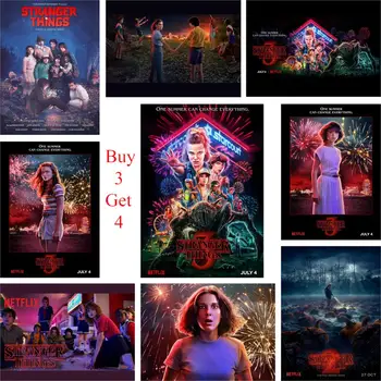 

Stranger Things Season 3 Posters 13 Characters Glossy Paper Prints Vivid Color Home Art Decoration