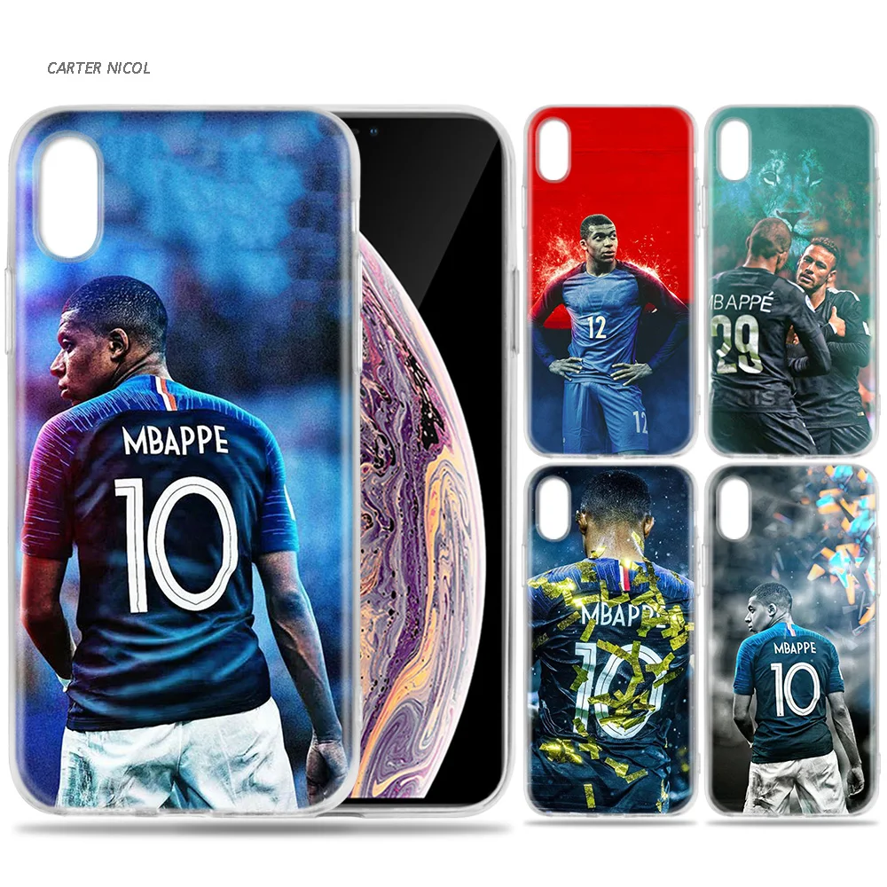 

Case for iPhone 7 8 6 6s Plus 5 5S SE 5C X XS MAX XR Silicone Coque Cases Cover Mbappe