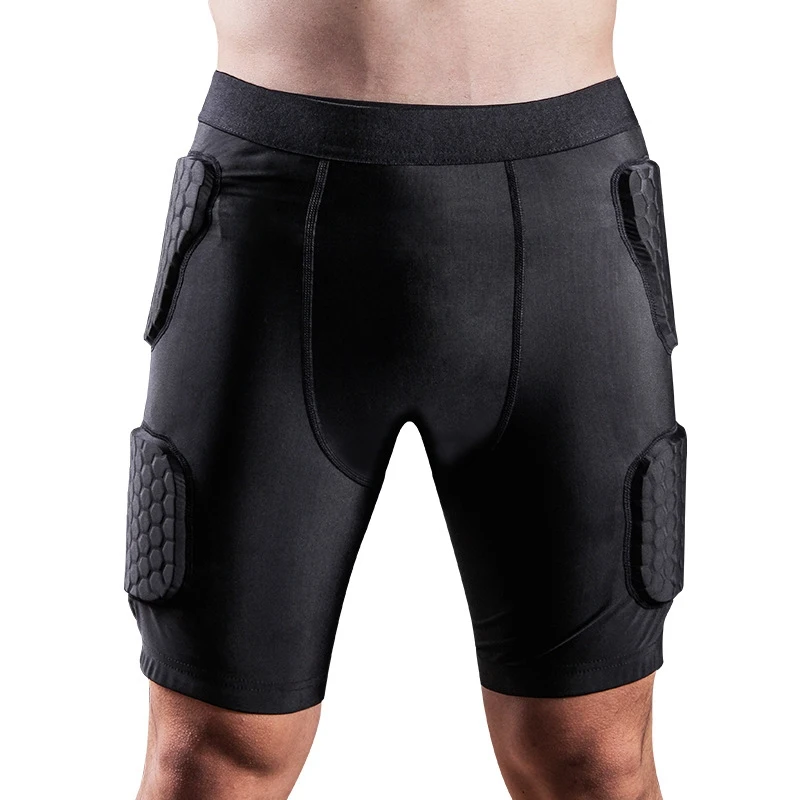 

Football Paintball Basketball Ice Skating Soccer Hockey Adult Padded Compression Shorts Hip And Thigh Protector