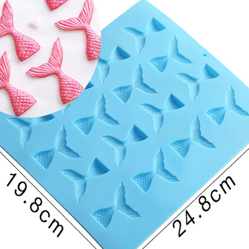 

Yueyue Sugarcraft Mermaid Tail Silicone mold fondant mold cake decorating tools chocolate mold baking