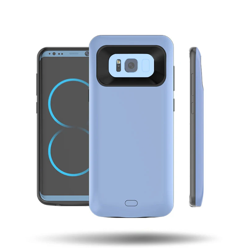 Ext power 5000 мАч защитный чехол для samsung Galaxy S8, чехол для батареи, новое портативное зарядное устройство, запасное Внешнее зарядное устройство, ультратонкий - Цвет: Blue For Samsung S8