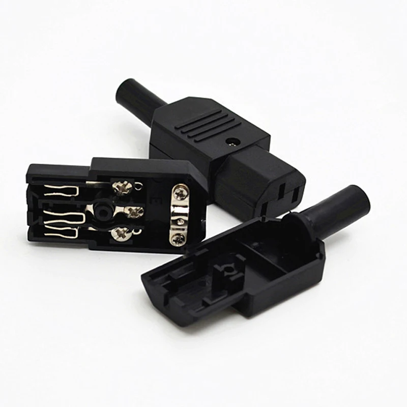 10pcs IEC C13 Rewirable Horizontal Connector IEC 320 C13 detachable