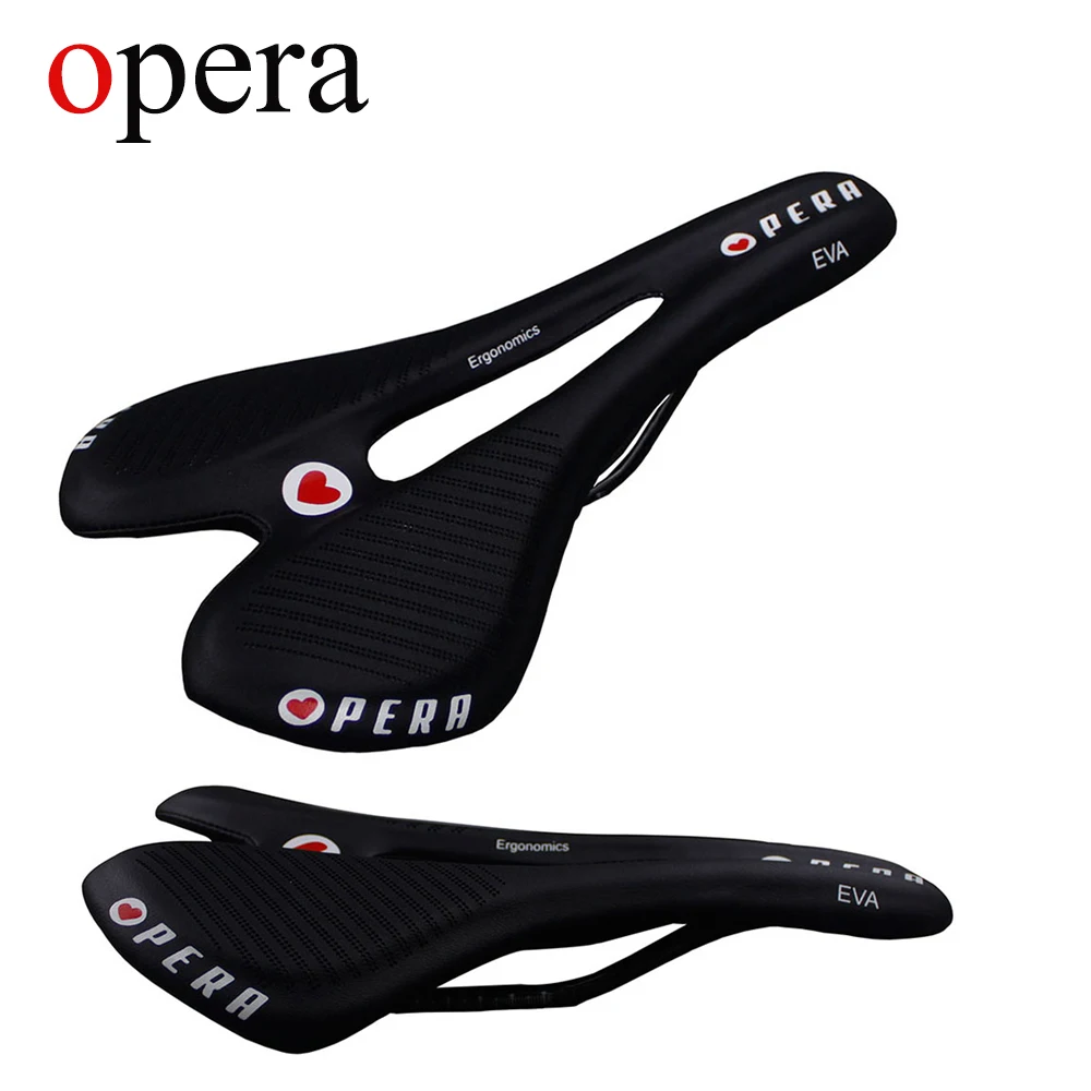 

OPERA New full carbon fiber road + Leather saddle mountain bike seat cushion Seat Carbon bicycle saddle accessories