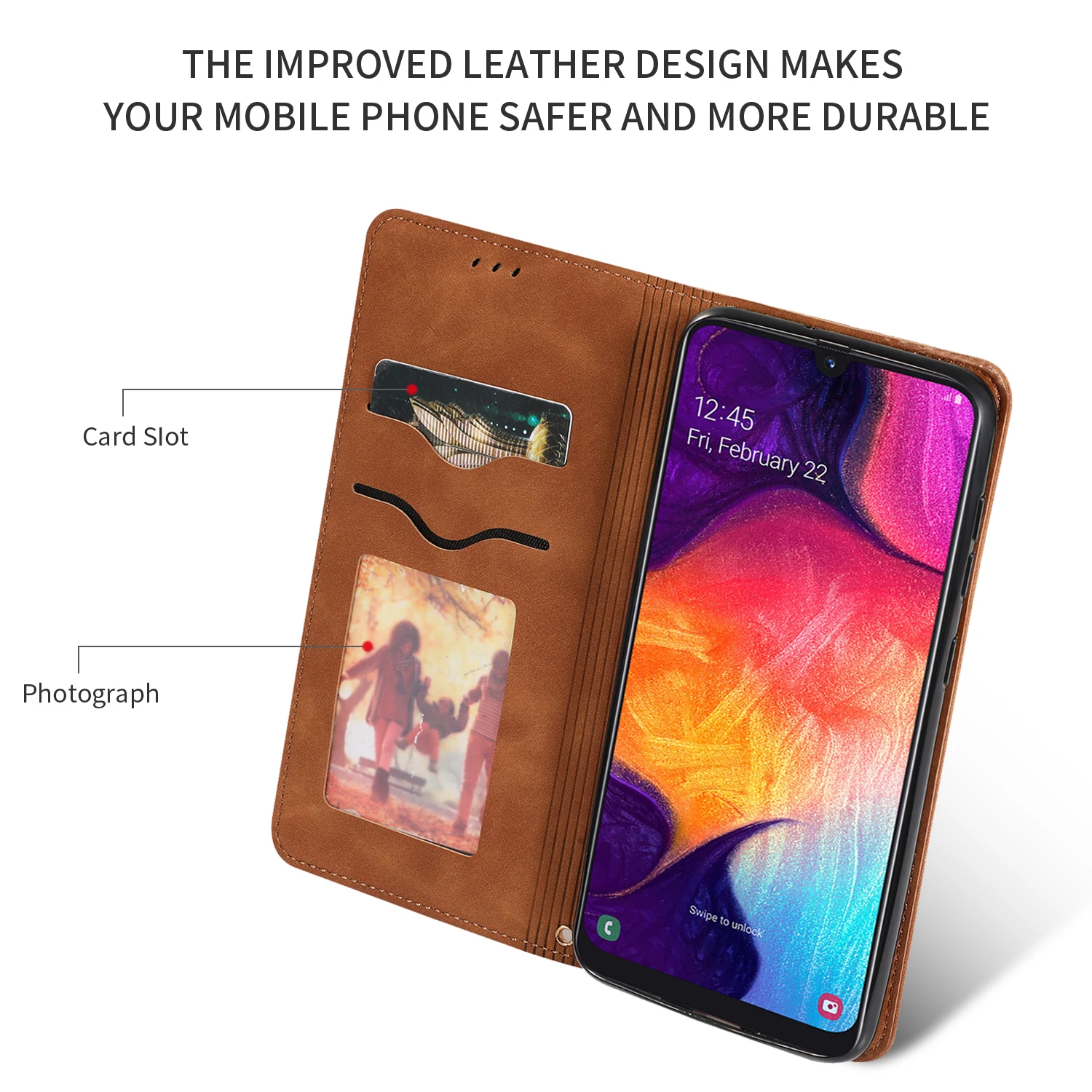 Magnetic Flip Leather Case for Samsung J4 J6 A8 Plus A7 A9 Capa A20e Fundas A60 Case for Galaxy A70 A50 A30 A20 A40