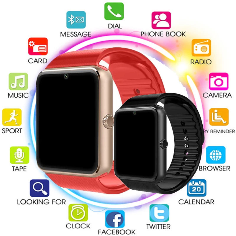 Смарт часы GT08 для Apple Watch мужские и женские наручные на Android умная электроника