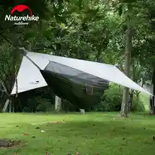 Naturehike Сверхлегкий 1 Человек Гамак Портативный Кемпинг Гамак С Москитной Сеткой Один Человек Гамак Качели Серый Оранжевый