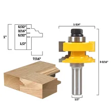 CNC 1 шт. Реверсивный дверные рамы и оконные рамы ножи для шашлыков НАБОР КОНЦЕВЫХ ФРЕЗ 1/2 ''хвостовик фрезы твердой древесины д