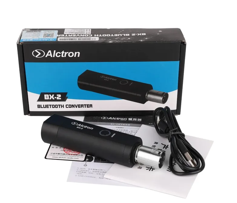 Alctron BX-2 портативный беспроводной преобразователь Bluetooth XLR интерфейс аудио приемник изменение кабельного устройства в беспроводное устройство BX2