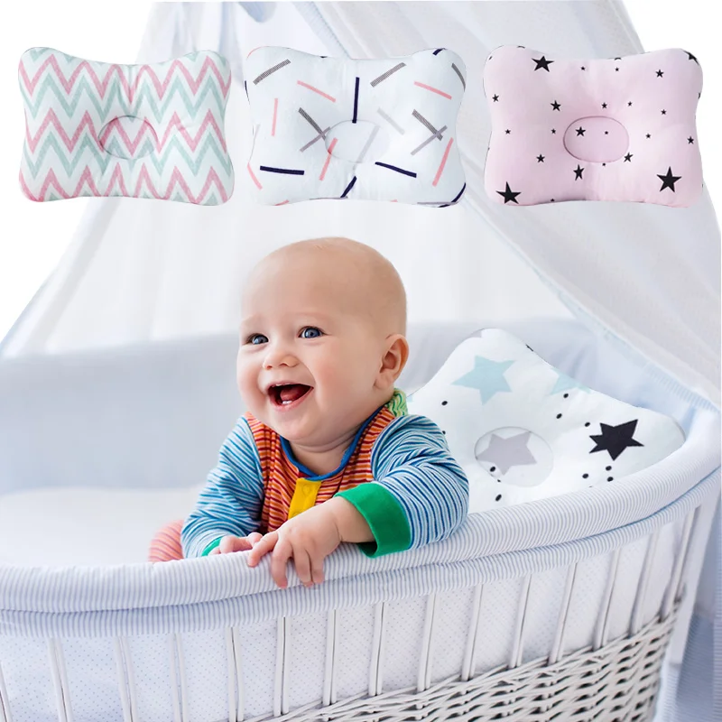 Muslinlife-oreiller carré doux imprimé enfants | Oreiller de bébé nouveau-né, coton oreiller de couchage Anti-roulis, décoration de pièce, livraison directe