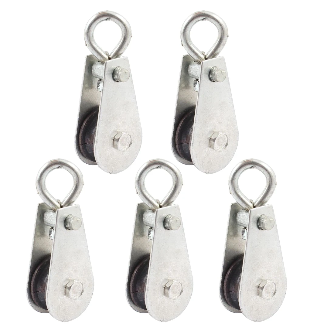 

5 Pcs 0.03T 30kg 66.1Lbs Metal Lifting Crane Pulley Block Dropshipping