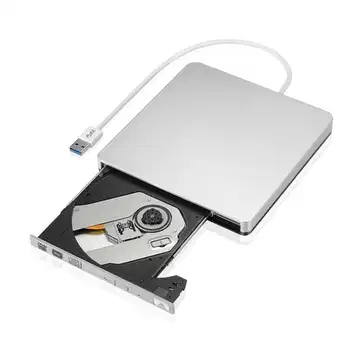 

External Slim USB 3.0 DVD Burner DVD-RW VCD CD RW Drive Burner Drive Superdrive Portable for Apple Mac MacBook Pro Air iMAC PC