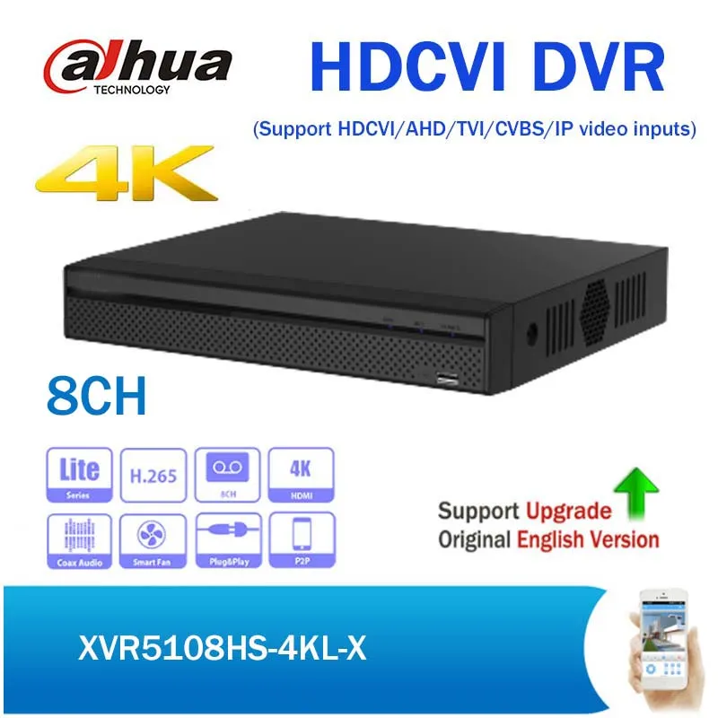 

DH XVR5108HS-4KL-X H.265 8 Channel Penta-brid 4K Compact 1U Digital Video Recorder supports HDCVI/AHD/TVI/CVBS/IP video input
