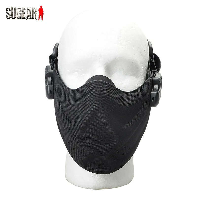 Prix pour En plein air Chasse De Protection Moitié Du Visage Masque Tactique Vélo Respirant Visage Bouclier Militaire Détective Sécurité Léger Garde Prix pour En plein air Chasse De Protection Moitié Du Visage Masque Tactique Vélo Respirant Visage Bouclier Militaire Détective Sécurité Léger Garde