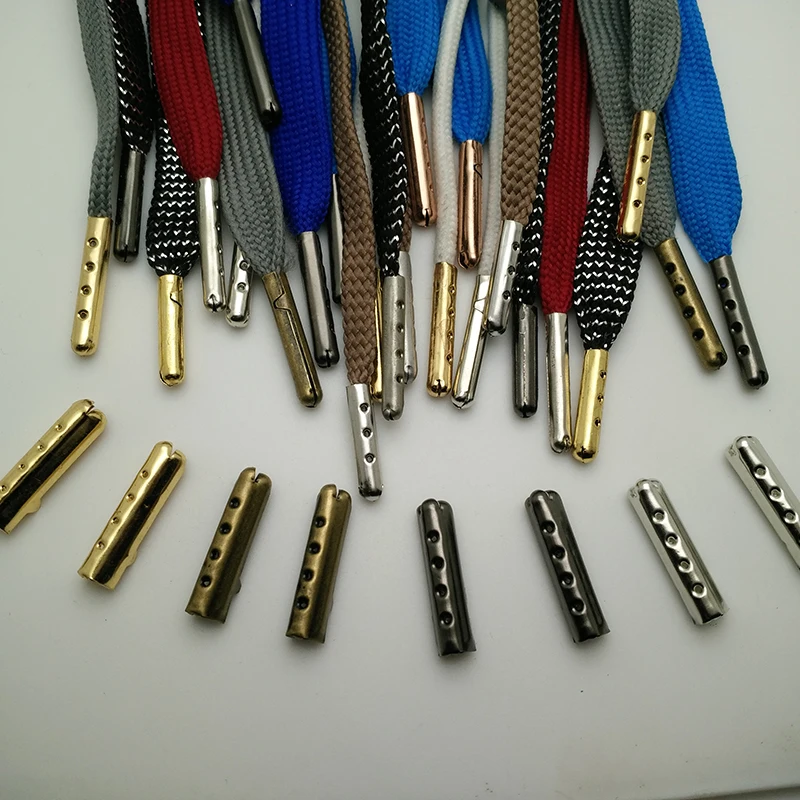 10 قطع المعادن Aglets DIY أربطة الحذاء إصلاح الحذاء الدانتيل نصائح استبدال رئيس في الهواء الطلق أداة