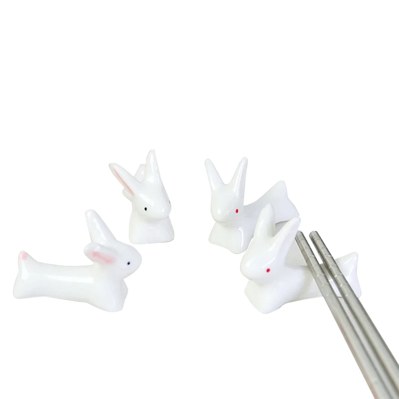 

Ceramic Chopsticks Cartoon Holder Rack Rabbit Chopsticks Holder Mat Chopsticks Care Fashion Kitchen Tableware