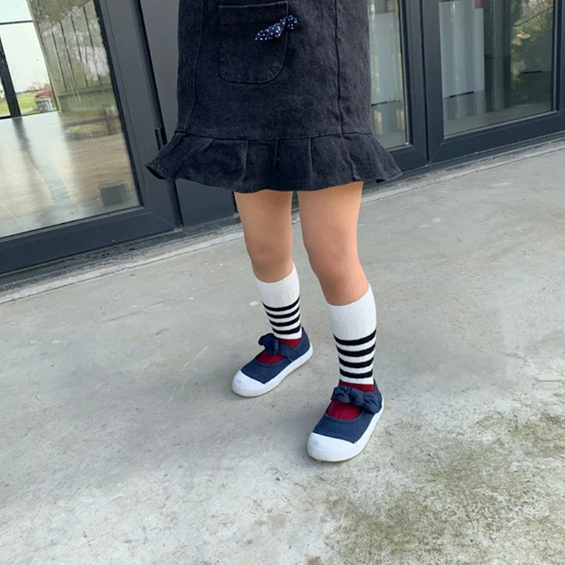Children's Stripped Seamless Cotton Knee High Socks Boys' Girls Kids Long Knee-highs Ribbed Fashion Socks for Baby Boys Girls Children's Stripped Seamless Cotton Knee High Socks Boys' Girls Kids Long Knee-highs Ribbed Fashion Socks for Baby Boys Girls