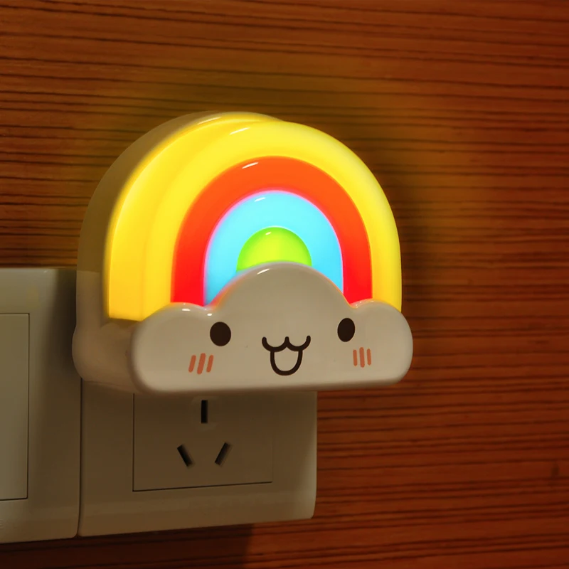 Luzes da Noite colorful rainbow led night light Light Color : Colorful