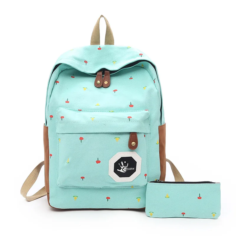 

Girl's Macaron Backpacks Candy color backpack for Girls School Canvas backpack Embroidery mochila for Women Traveling bag