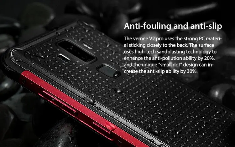 VERNEE V2 PRO 6GB RAM 64GB Helio P23 MTK6763 2.0GHz Octa Core 5.99 Inch IPS Corning Gorilla Glass FHD+ Full Screen Quad Camera IP68 Waterproof Android 8.1 4G LTE Smartphone