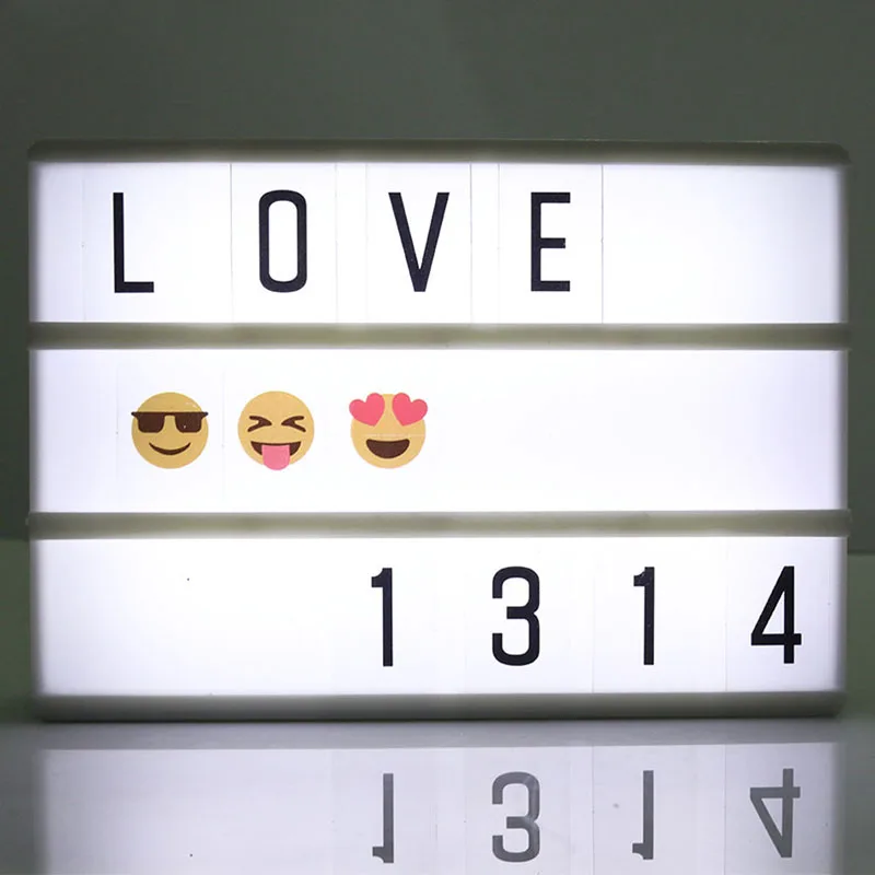 

Wholesale A6 Combination Modern LED USB Port DIY Black Letters Cards Lamp Message Board Party Sign Creative Gift Party Tool