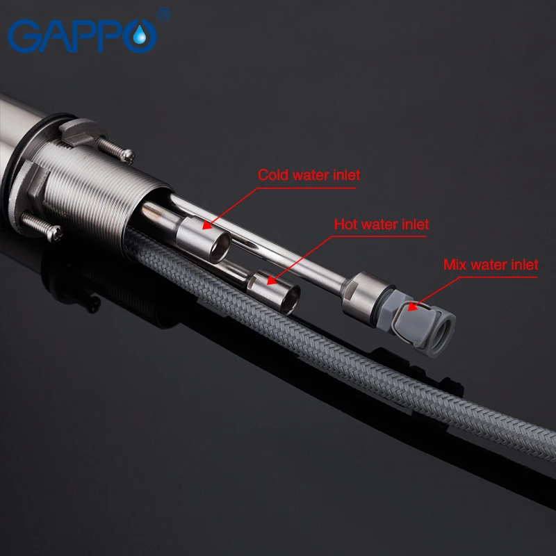  GAPPO Kitchen Faucets pull out flexible kitchen faucet stainless steel sink mixer water faucet for  - 32951158785