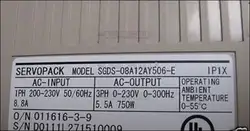 Использовать 1 Шт. Сервопривод Yaskawa Sgds-08A12ay506-E Industry Automation Industrial Y