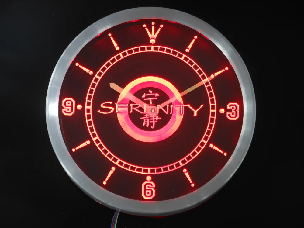 nc0229 Firefly Serenity Neon Light Signs LED Wall Clockin Wall Clocks