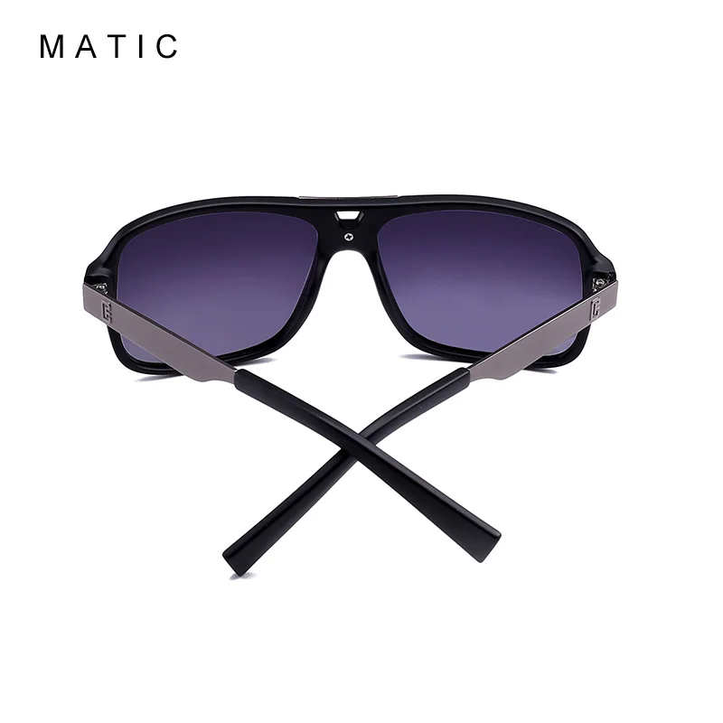 MATIC HighD Quality Polarized Sun Glasses For Men's Blue Lenses Matte Black Square Sunglasses Man Driver's Vintage Retro Eyewear