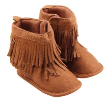 Newborn Baby Girl Shoes Soft Sole Boots Toddler Infant Prewalker Tassel Shoes Winter Boots Drop Shipping