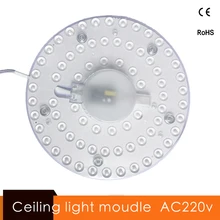 Потолочный светильник s модуль светодиодный модуль светильник Lamparas De Techo Luminaria De Teto AC 220 В 12 Вт 18 Вт 24 Вт 36 Вт легко заменить потолочный светильник