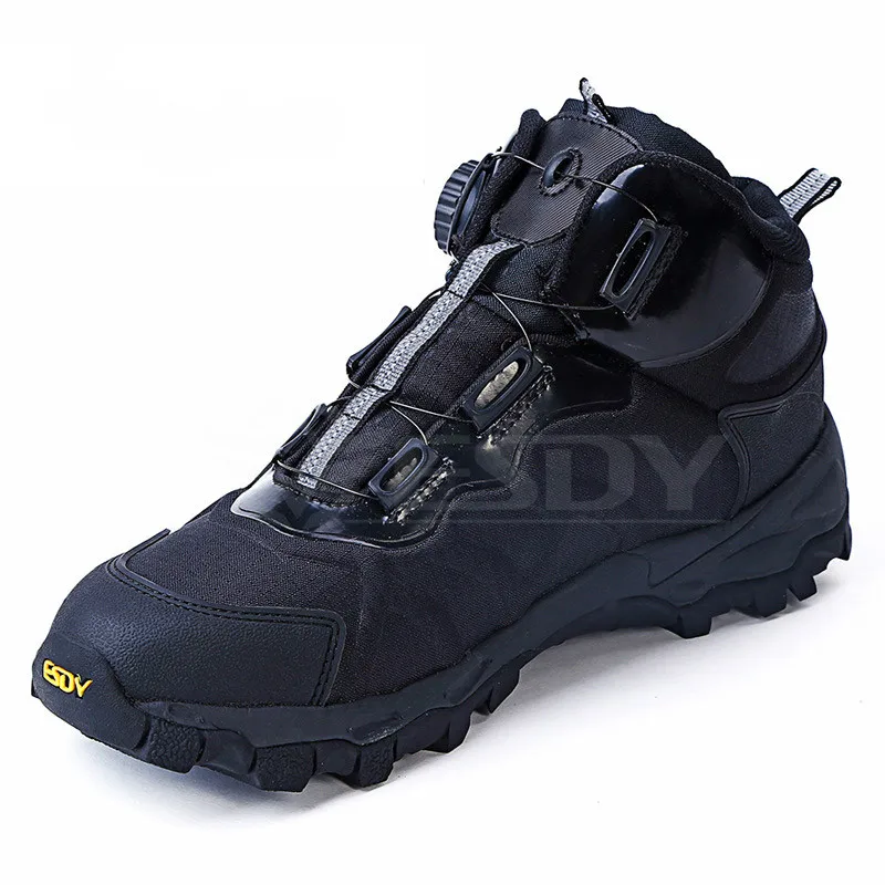 

Men Tactical Military Boots Winter Leather Lace Up Combat Army Ankle Boots Mens Flat Safety Work Shoes HH-133