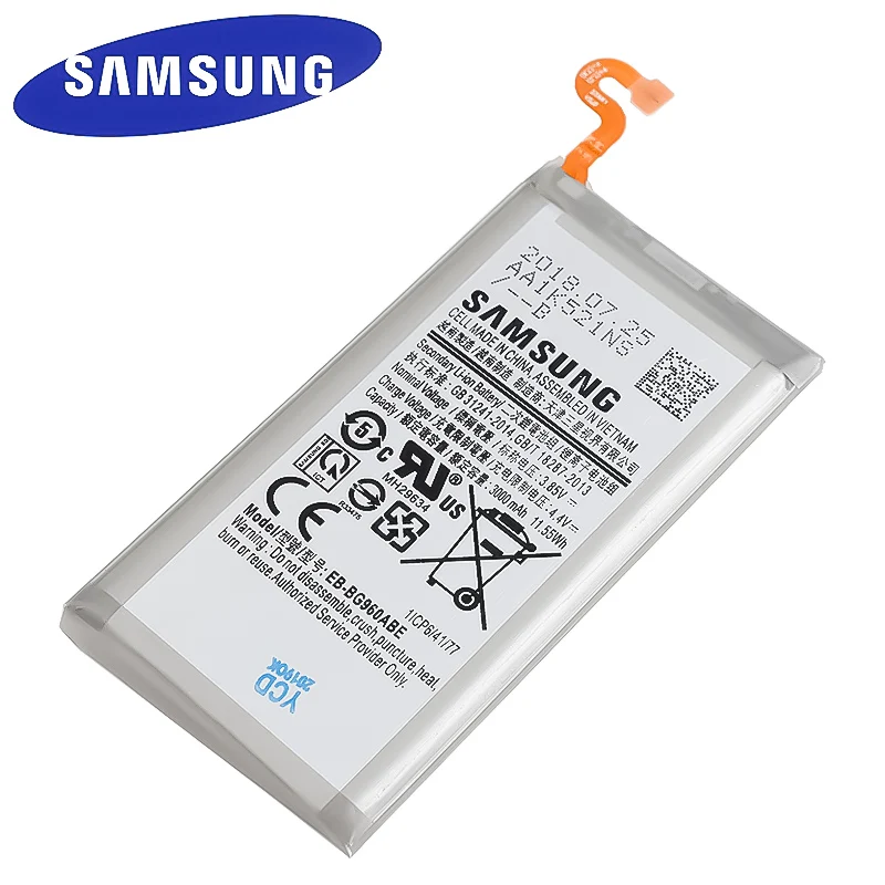 Аккумулятор samsung EB-BG960ABE для samsung GALAXY S9 G9600 EBBG960ABE G960F SM-G960 подлинный Сменный аккумулятор для телефона 3000 мАч